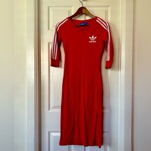 XS Adidas athletic dress in orange.